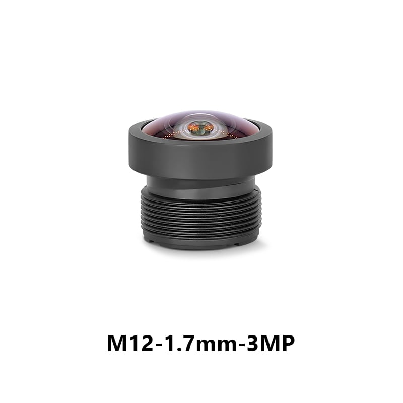 1.7mm F2.0 3MP 165° FOV M12 Mount Fixed Focus Lens for 1/3" Image Format