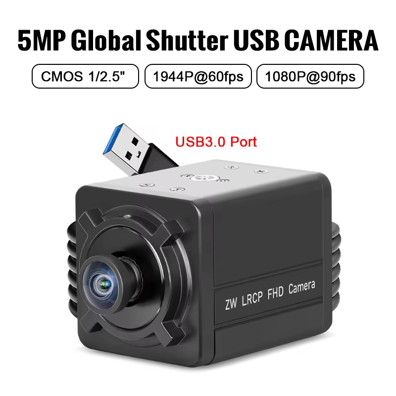 5MP High Speed Global Shutter 60fps 90fps USB3.0 Camera 1080P HD No Distortion Wide Angle for PC factory