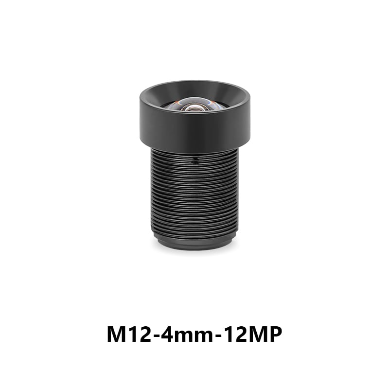 M12 4mm F2.4 80degree FOV 12MP Industrial Lens Distortionless for 1/2.3" Image Format