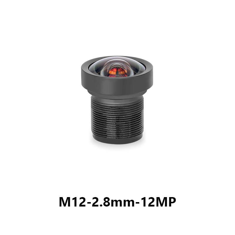 M12 2.8mm F2.8 12MP 110° FOV for 1/2.3" Image Format No Distortion Industrial Lens