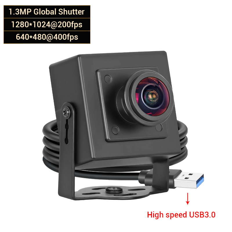 1.3MP Global Shutter USB3.0 HD Industrial Camera 400fps/200fps High-speed Motion Capture Without Driving Mini Camera