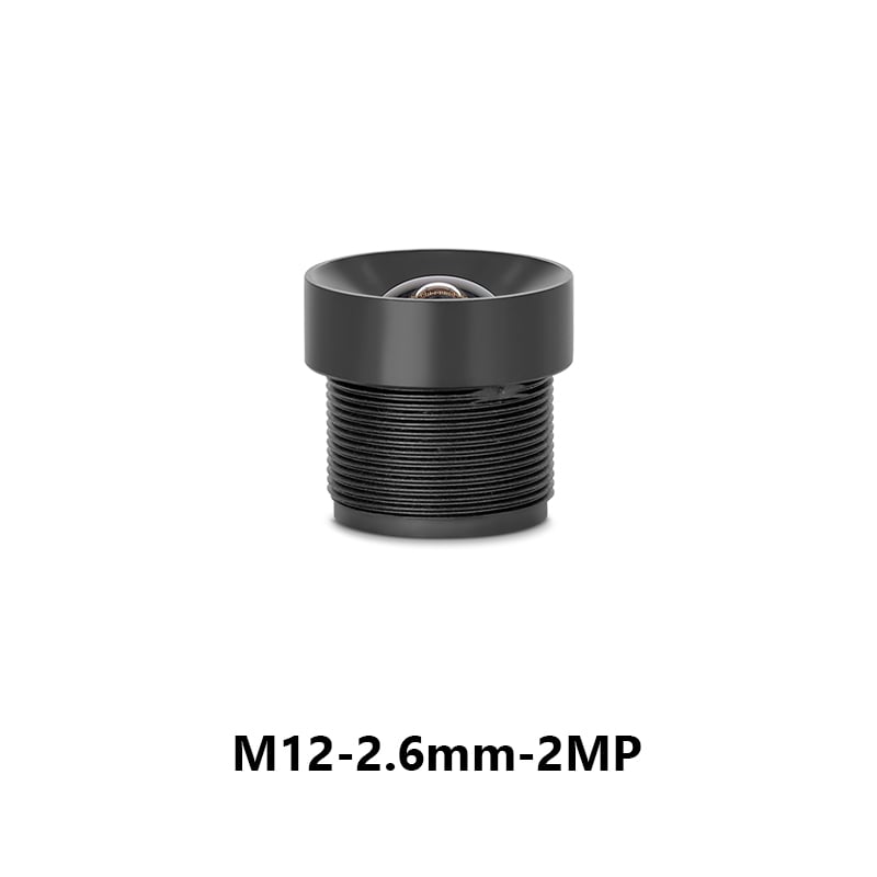 2.6mm F2.4 90° FOV 2MP M12 Mount Fixed Focus No Distortion Lens for 1/3" Image Format