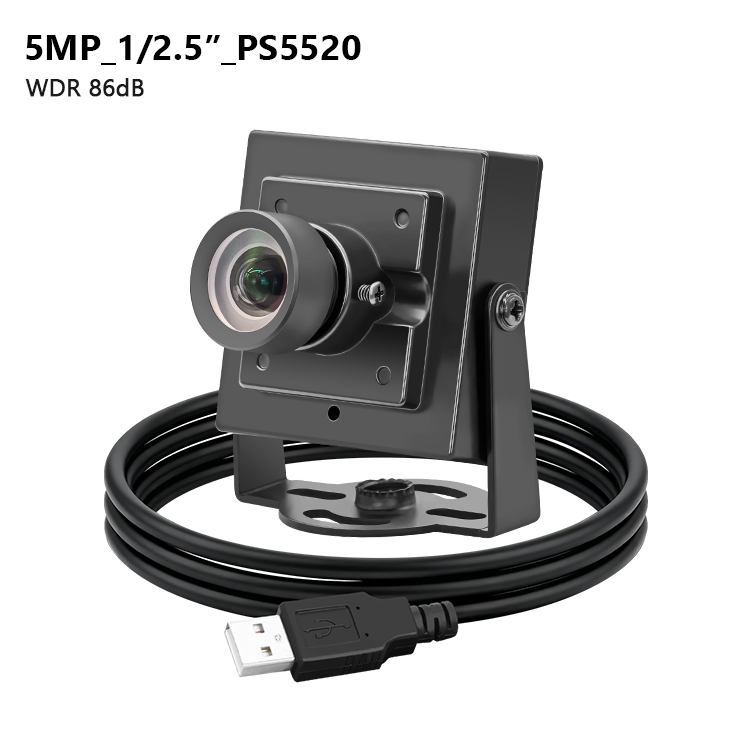 PS5520 5MP Wide Dynamic USB Camera WDR 86dB CMOS 30FPS Android Mini Webcam for Face Recognition,Industrial Machine Vision
