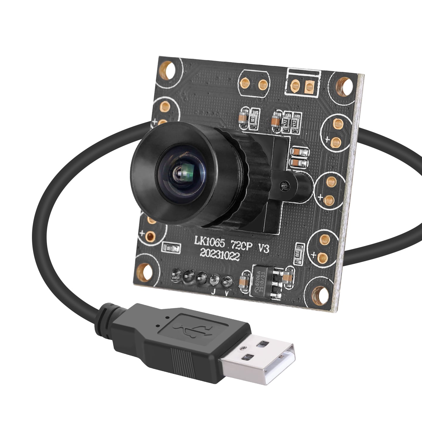 H65 1MP USB Camera Module CMOS 1/3" Sensor 720P UVC Plug and Play for Face Recognition