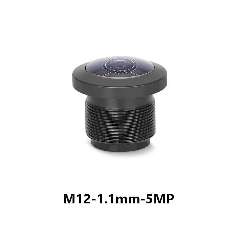 M12 1.1mm F2.2 Fixed Focus Lens 5MP 190° FOV for 1/3" Image Format