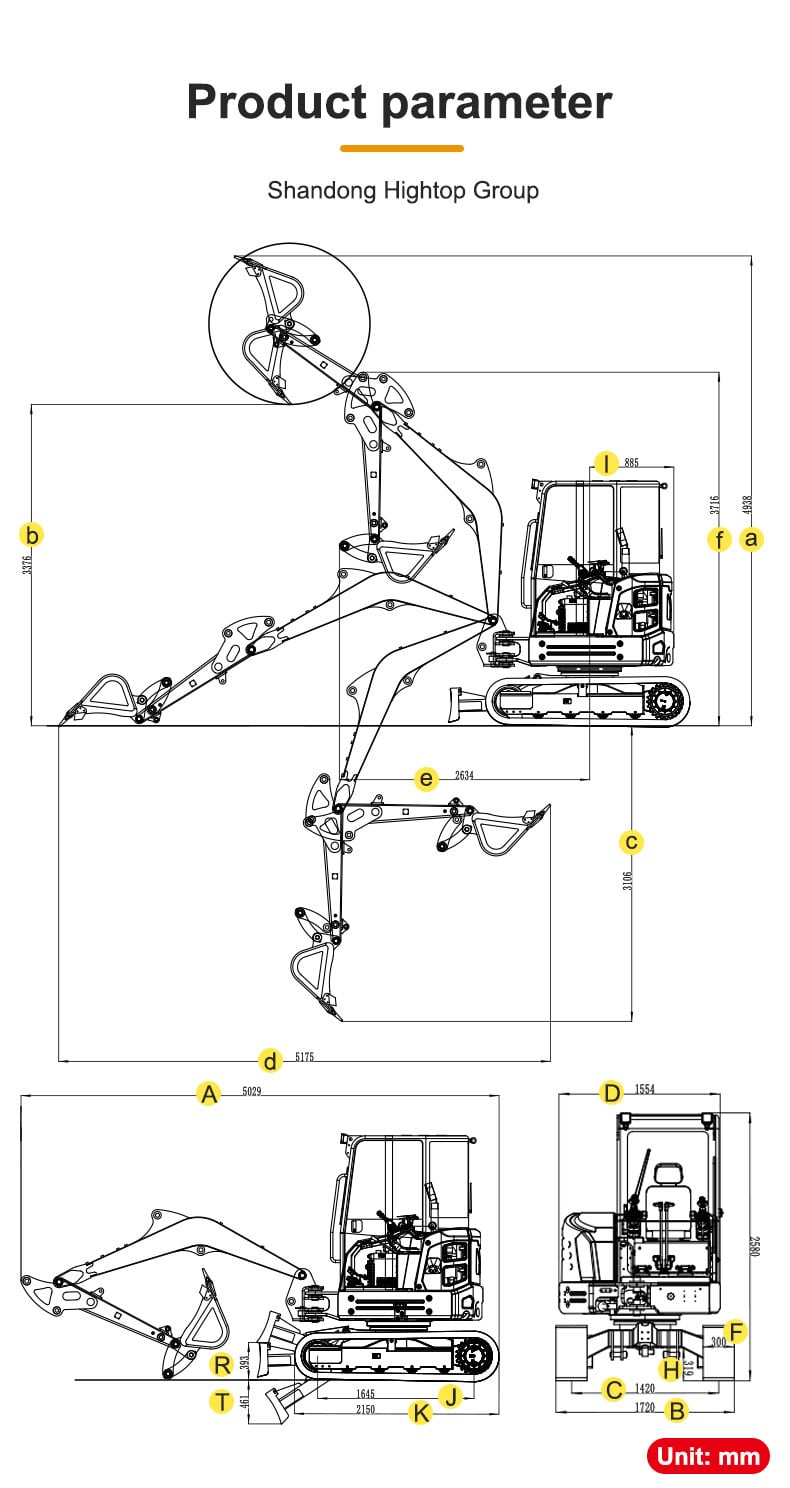 HT35 3.5ton Mini Excavator