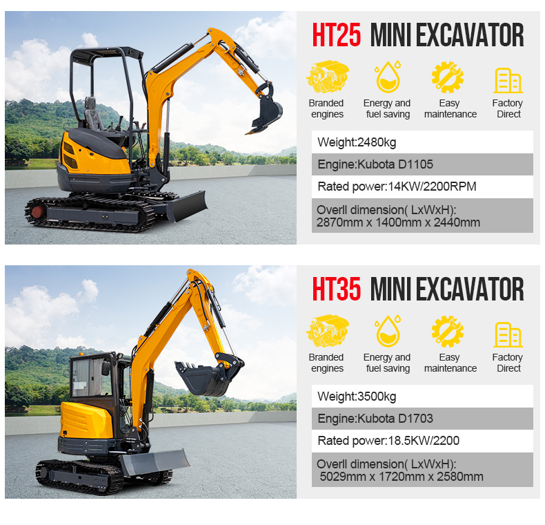 HT30 3T Mini Excavator With Closed Cab