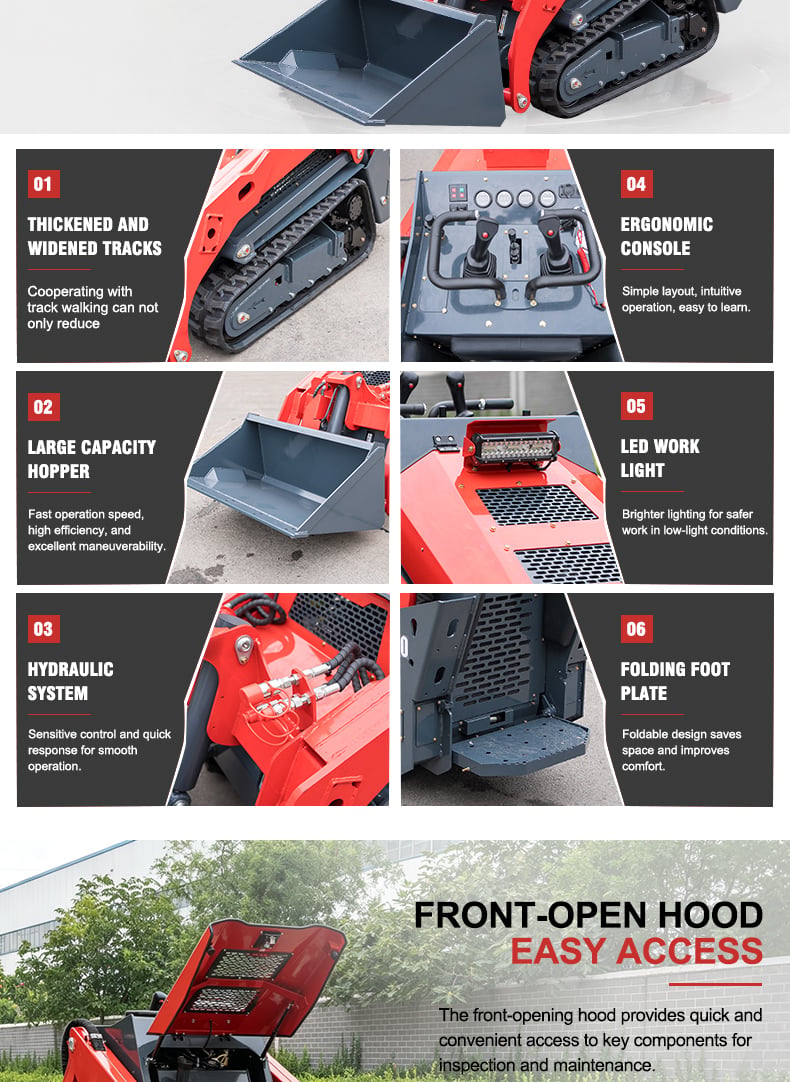 HIGHTOP HTV1000 Kubota engine compact track skid steer loader for narrow construction job.jpg