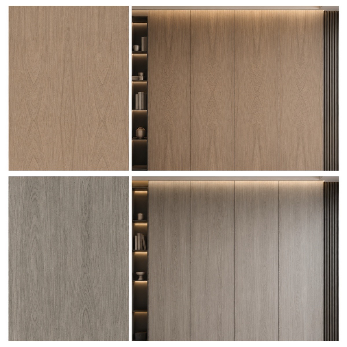 Synchronous Grain Panel: Realistic Wood & Stone Texture Decorative Board for High-End Interiors