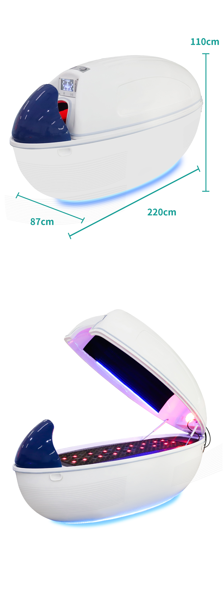 Patented Graphene Heat Vibrate Sauna Cocoon Blue BW-668 (14).jpg