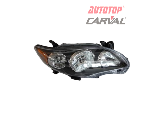 CARVAL HEADLAMP FOR TOYOTA COROLLA 2010-2013 BLACK USA OE 81110-02B60 OE 81150-02B60