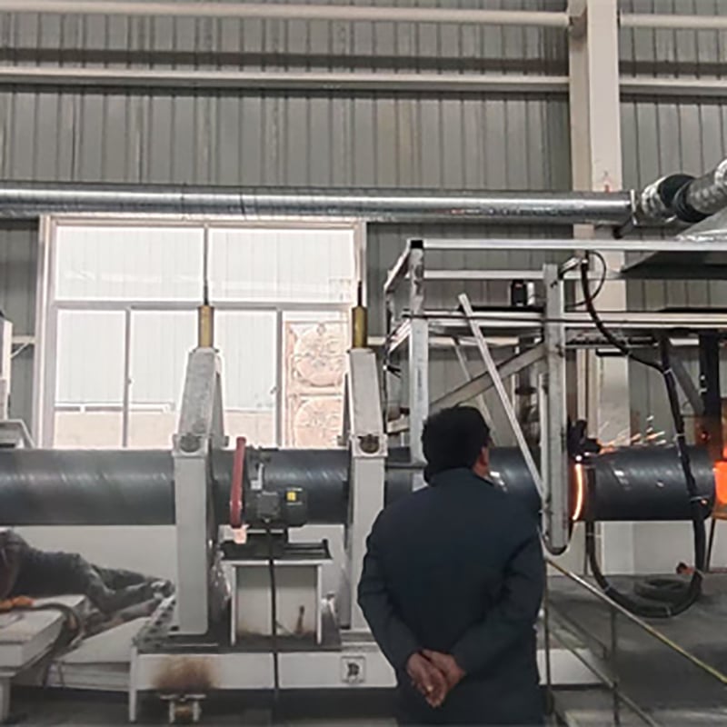 Φ610 Steel Drum Spiral Pipe Machine Starts Production in China