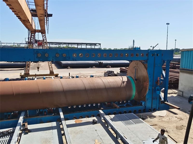 On-Site Installation of 3600mm 2500T Hydrostatic Pipe Testing Machine in India