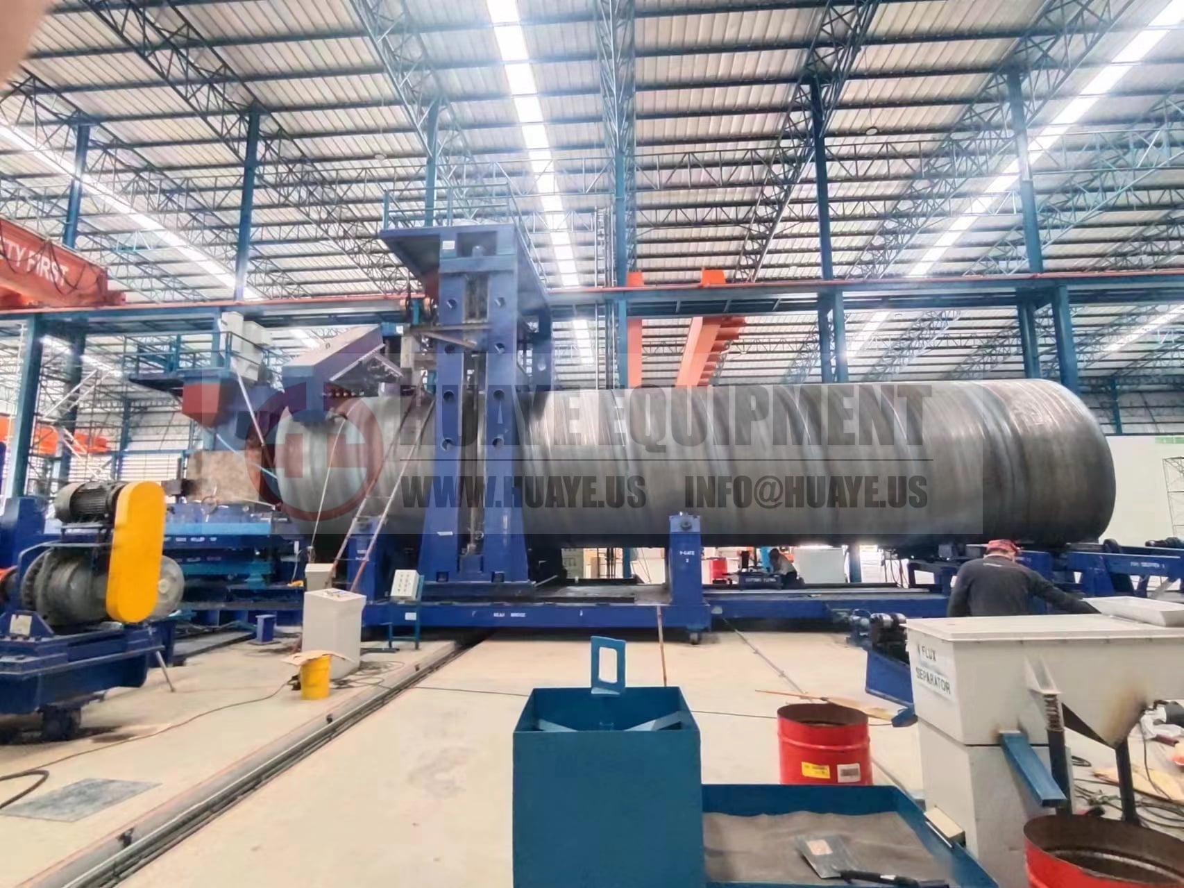 3840mm spiral pipe machine continuous stable production over past year in thailand-2