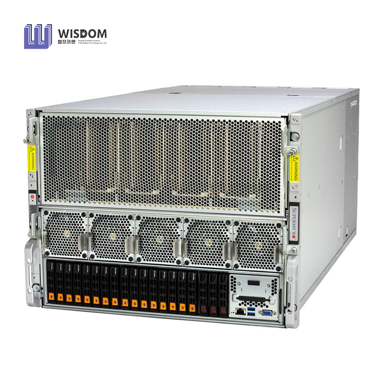 Supermicro GPU SuperServer SYS-821GE-TNHR HGX H100/H200 8-GPU and Rear I/O 8U Rack Server