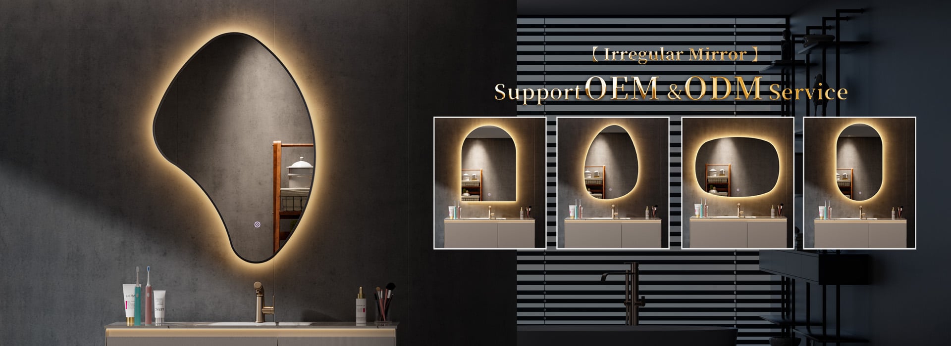 Smart led bathroom mirror