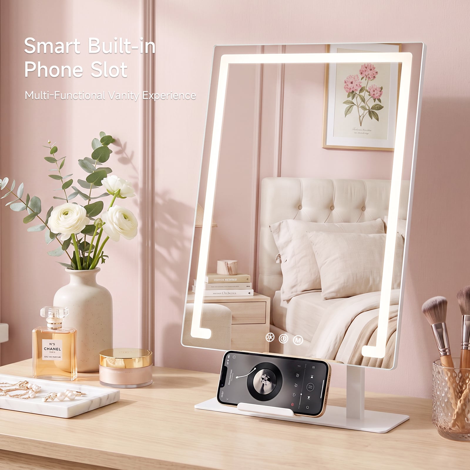 POWERME Showcases Large LED Makeup Mirror with Phone Holder for Smarter Beauty Routines
