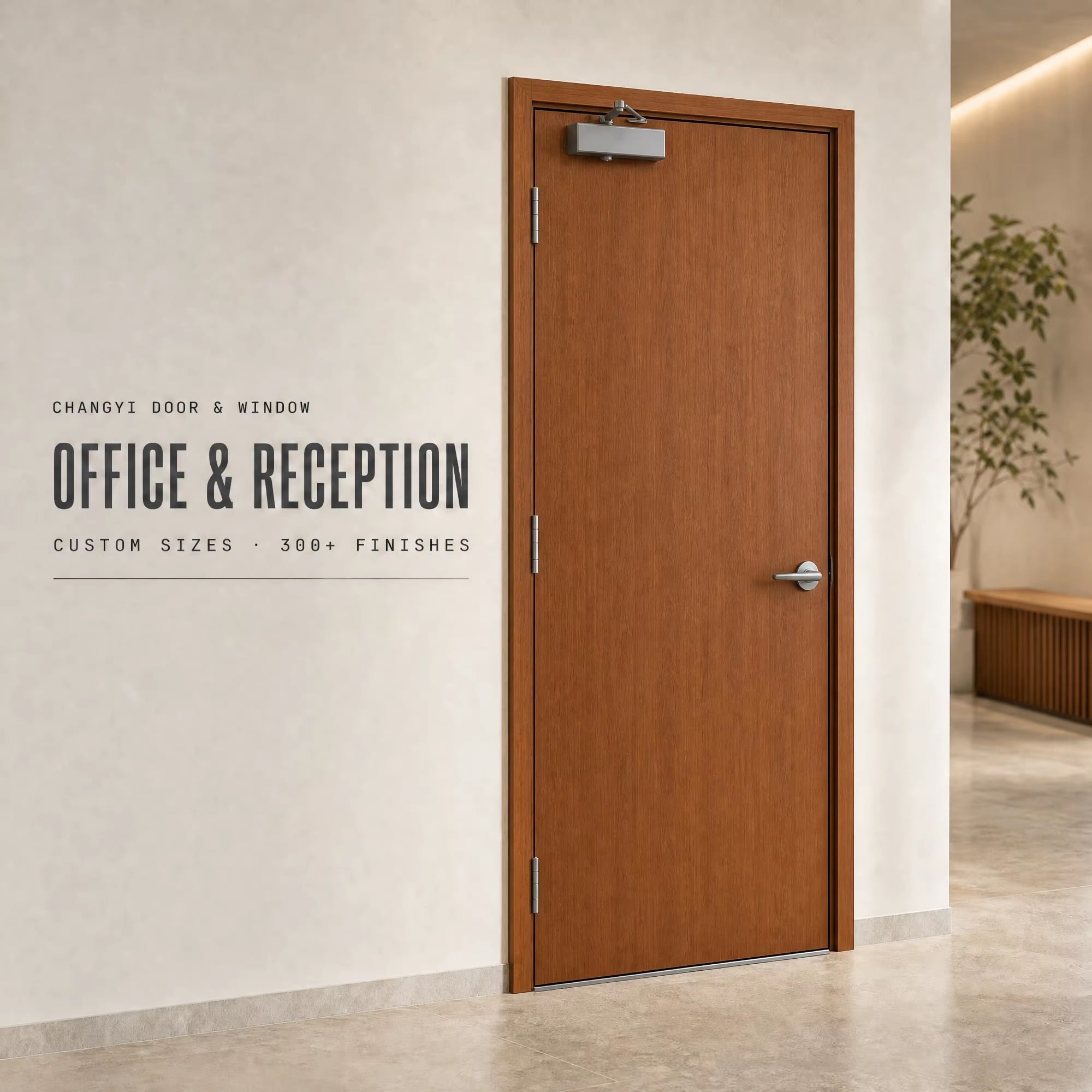 Fire Rated Wooden Door 20-180min Fire Resistant Solid Wood Timber Hotel Fire Wood Door Flush Wood Door With UL Certification 