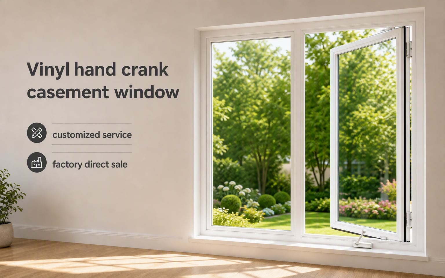 Custom Vinyl Hand Crank Window American Style