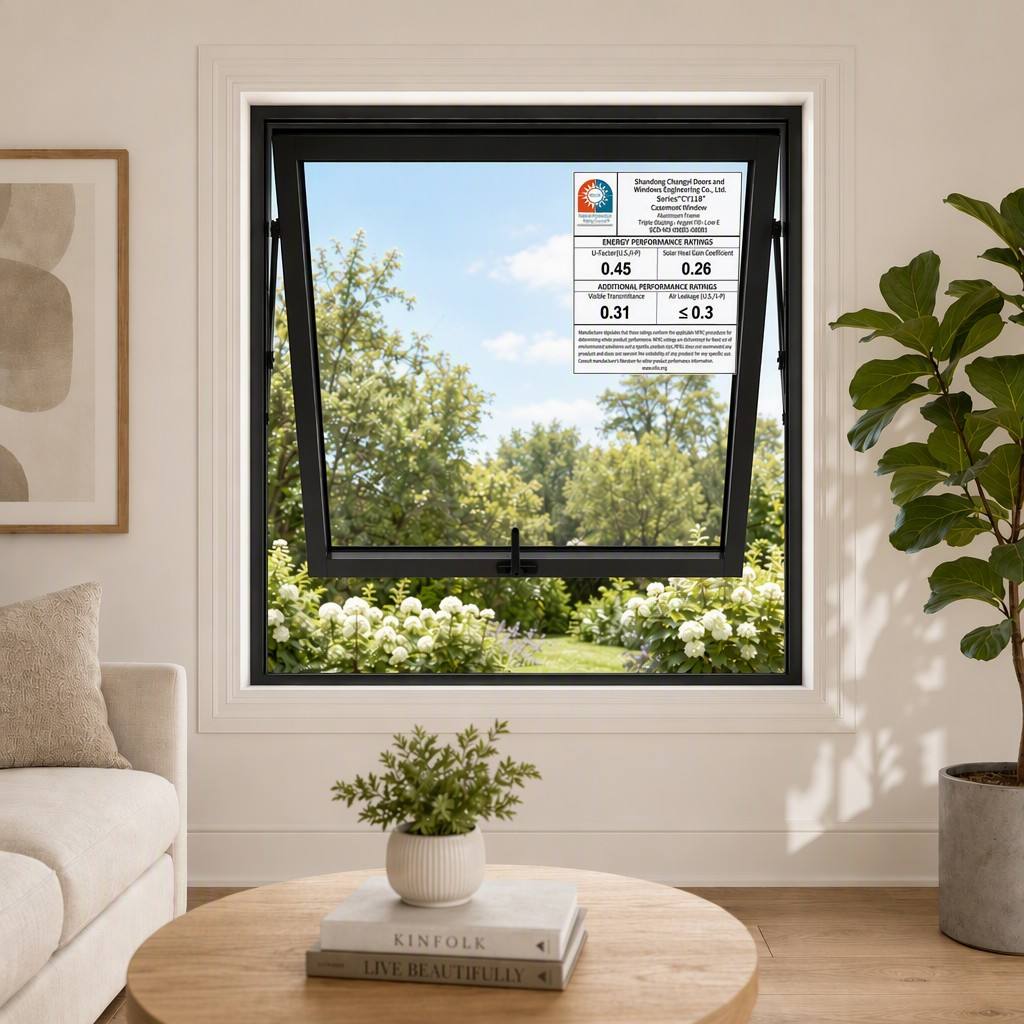 Aluminum Outward-Opening Window Constructed with thermal-break profiles and EPDM sealing for reliable weather resistance and improved energy efficiency.