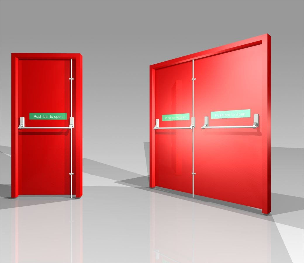 Steel Fire Proof Door With UL 90-Minutes Fire Resistance For Hotel Office And Public Facility Fire Isolation Projects In Montreal