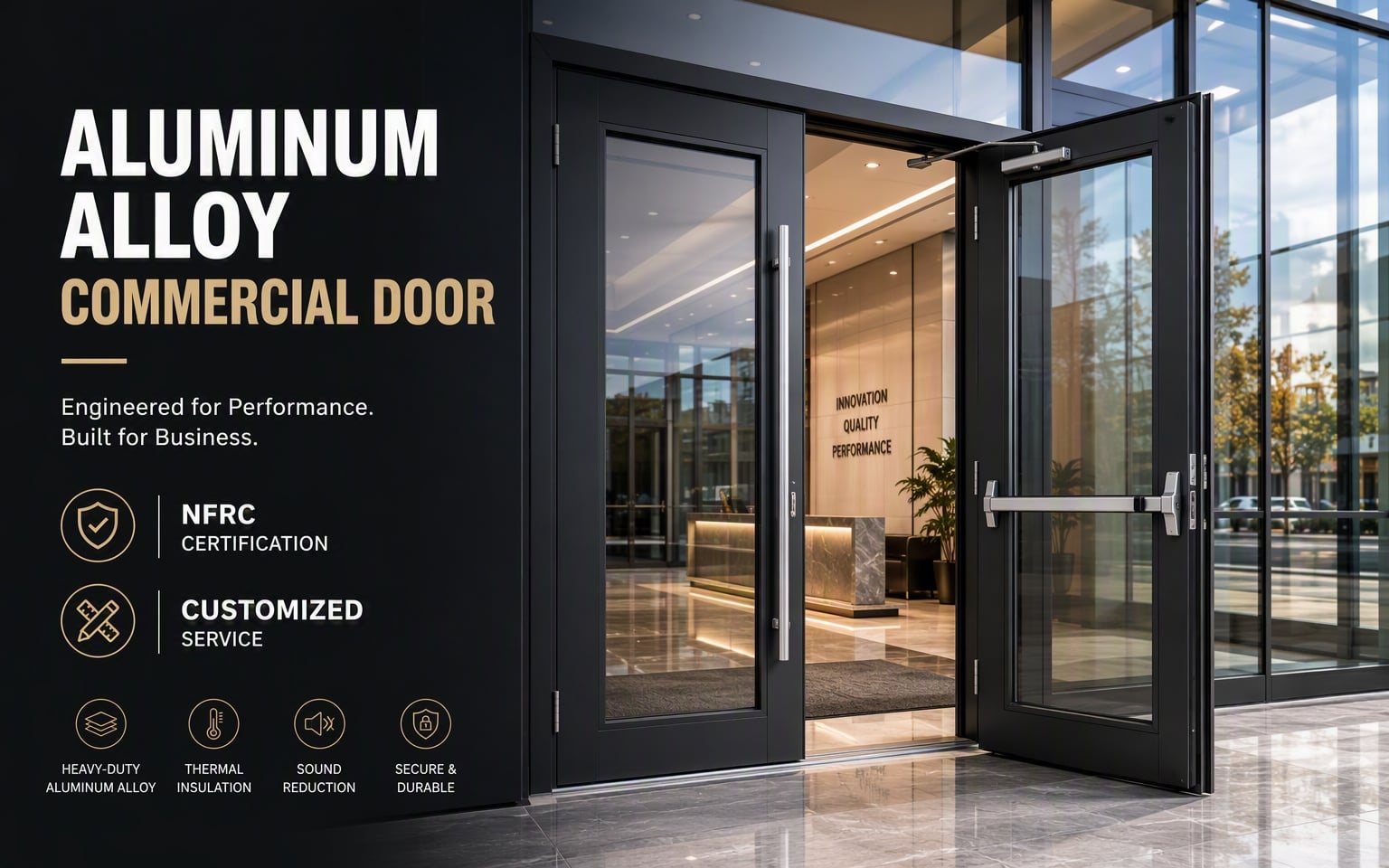 Custom Aluminum Commercial Door for Canadian Client