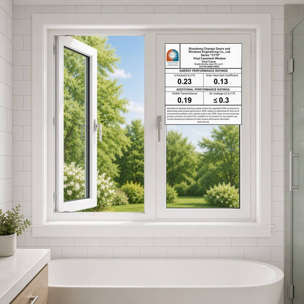 Canada Energy Star Vinyl Casement Window Smooth Operation Waterproof Frame For Home Building Renovation In Canada