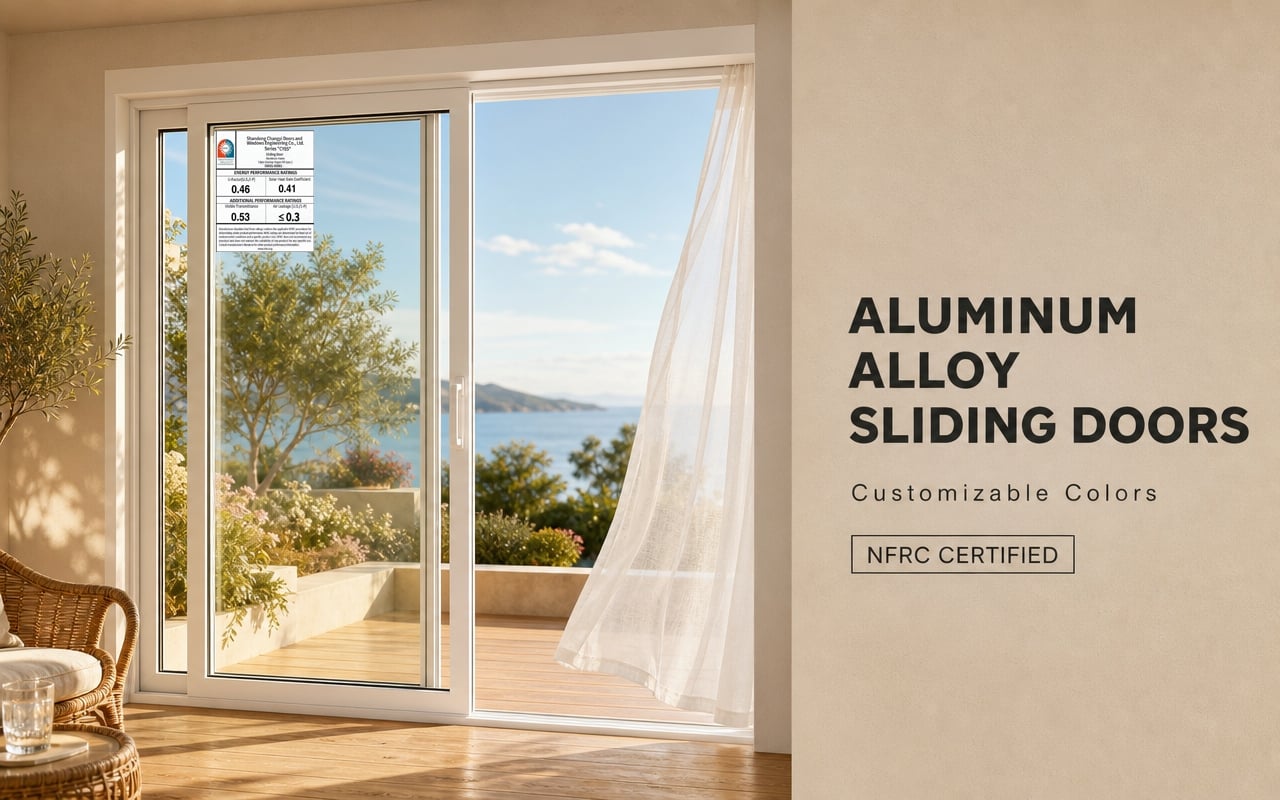 NFRC Certified Aluminum Sliding Door for US Client