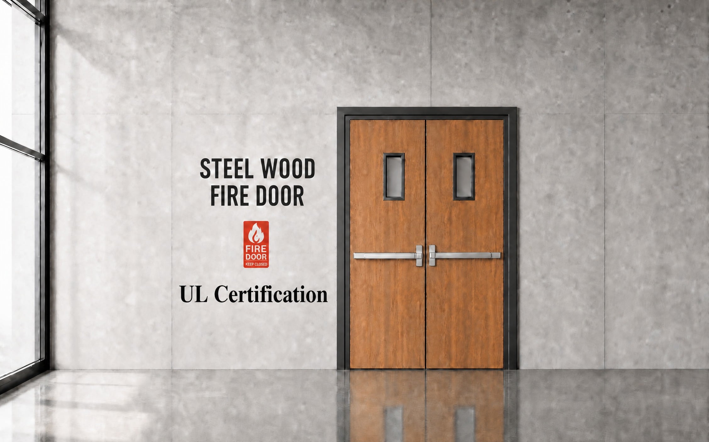 UL Listed Steel Wood Fire Door