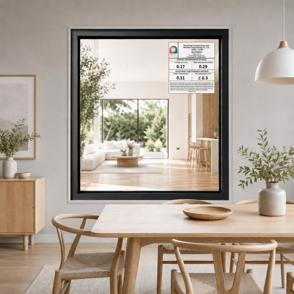 Slim Frame Aluminum Fixed Window Maximize Natural Light For Modern Residential Building Facade