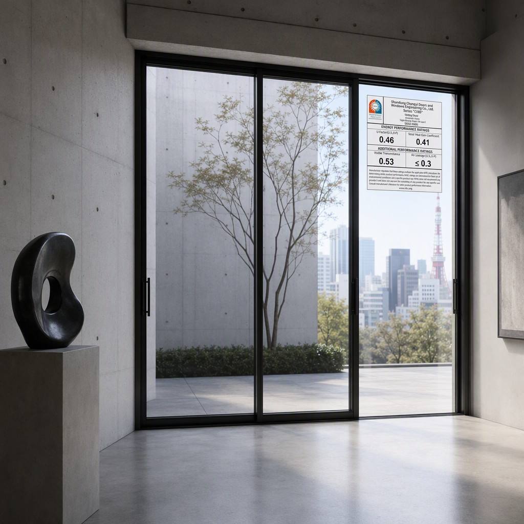 CE Aluminum Alloy Sliding Door Energy Saving Anti Noise Double Glass Design For Home Balcony And Commercial Building Entrance
