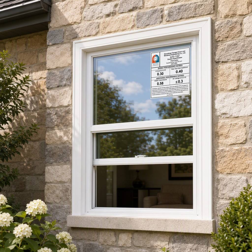 Chang Yi NFRC American Style Commercial Black White Aluminum Window Hurricane Impact Tilt Double Single Hung windows
