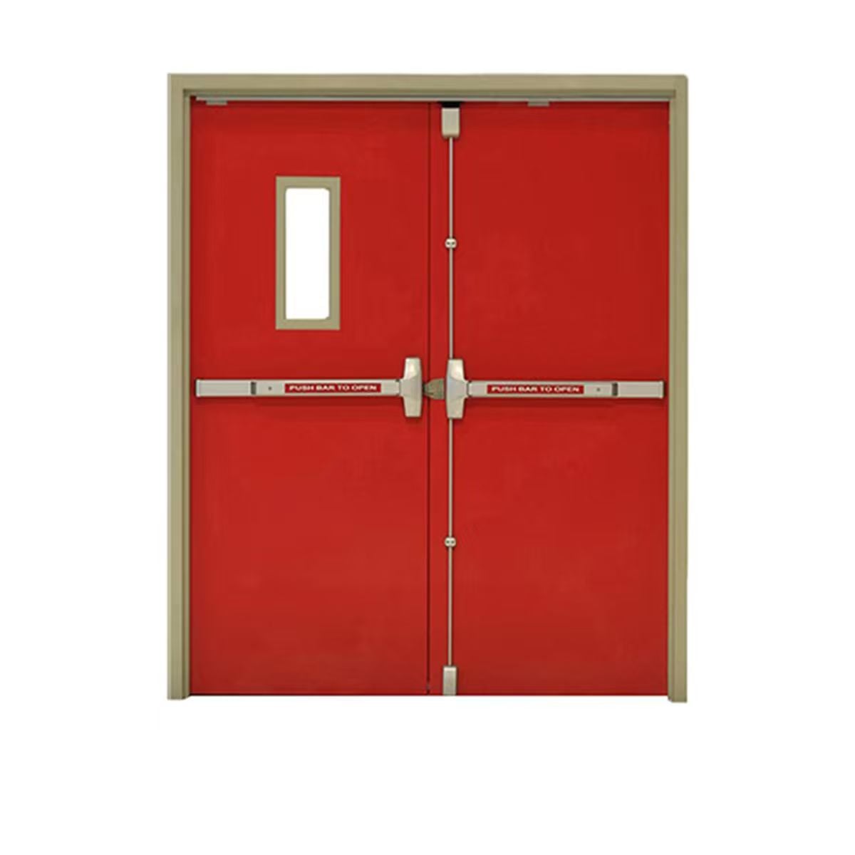 Galvanized Steel Fire Rated Door With Excellent Tight Sealing Performance For Shopping Mall Fire Prevention Escape Passage