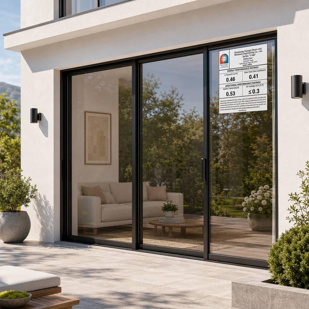 CHANGYI Thermally Broken Aluminum Sliding Doors, Certified for North America