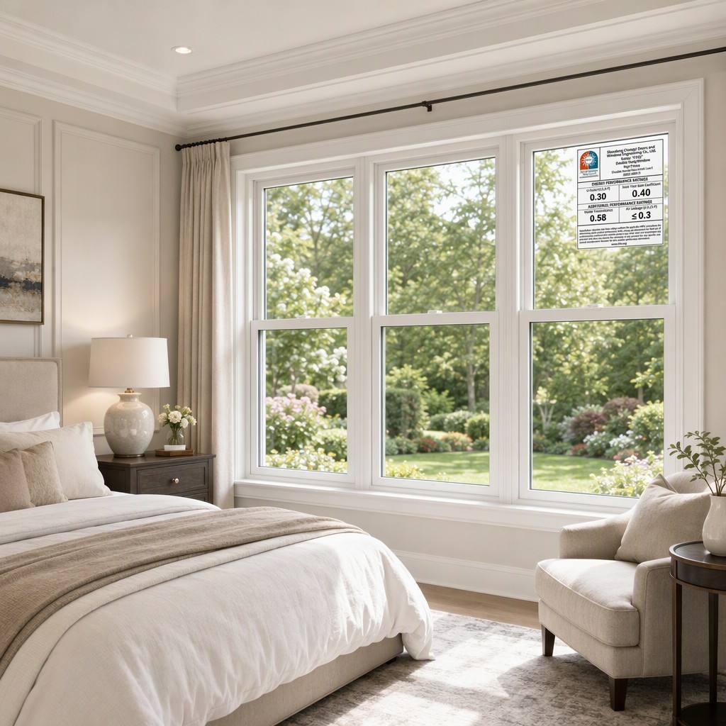 NFRC Energy Efficient Single Hung Window Australian Showroom Aluminium Commercial Tempered Insulated Vertical Sliding Window