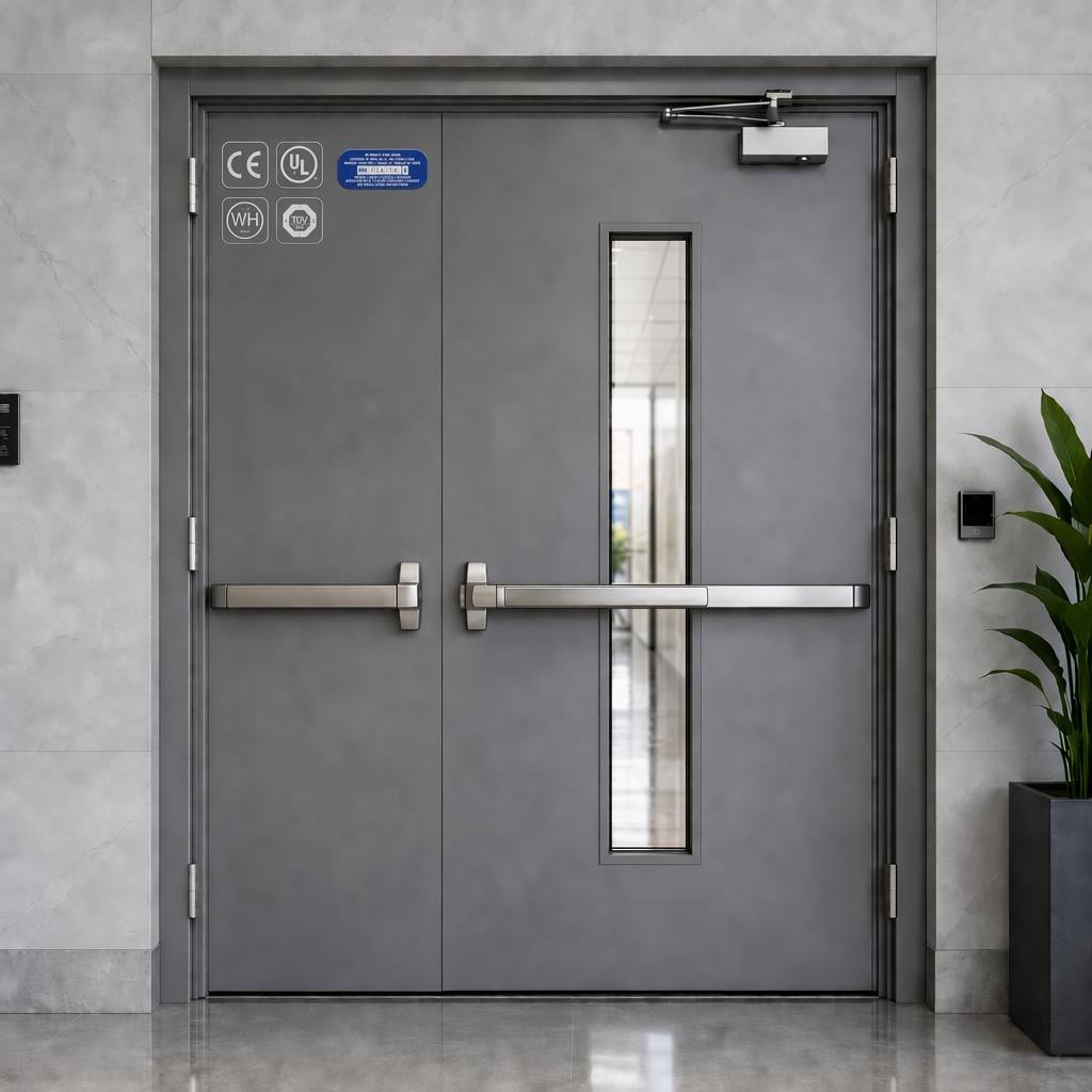 CE Steel Fire Door Featuring Stable Anti Deformation Structure For Apartment And Multi Residential Building Projects Custom Size