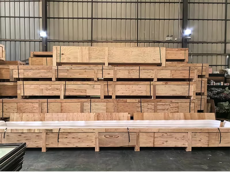 Waterproof residential garage door container loading for international shipping