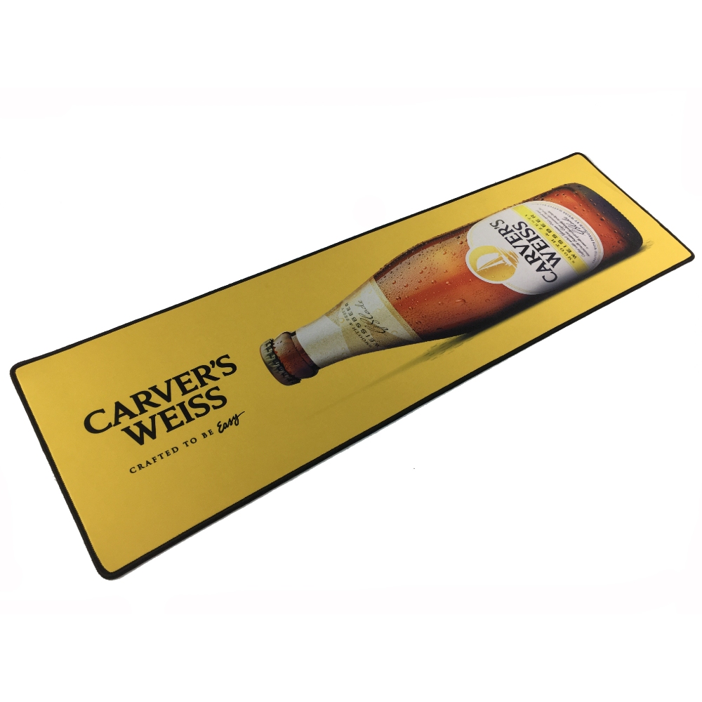 Custom Neoprene Rubber Bar Mat with Embroidered Edge