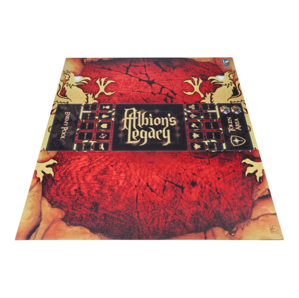 Custom Battle Mat for Tabletop Gaming – Non-Slip Mat for Wargames and Miniatures - Red Card