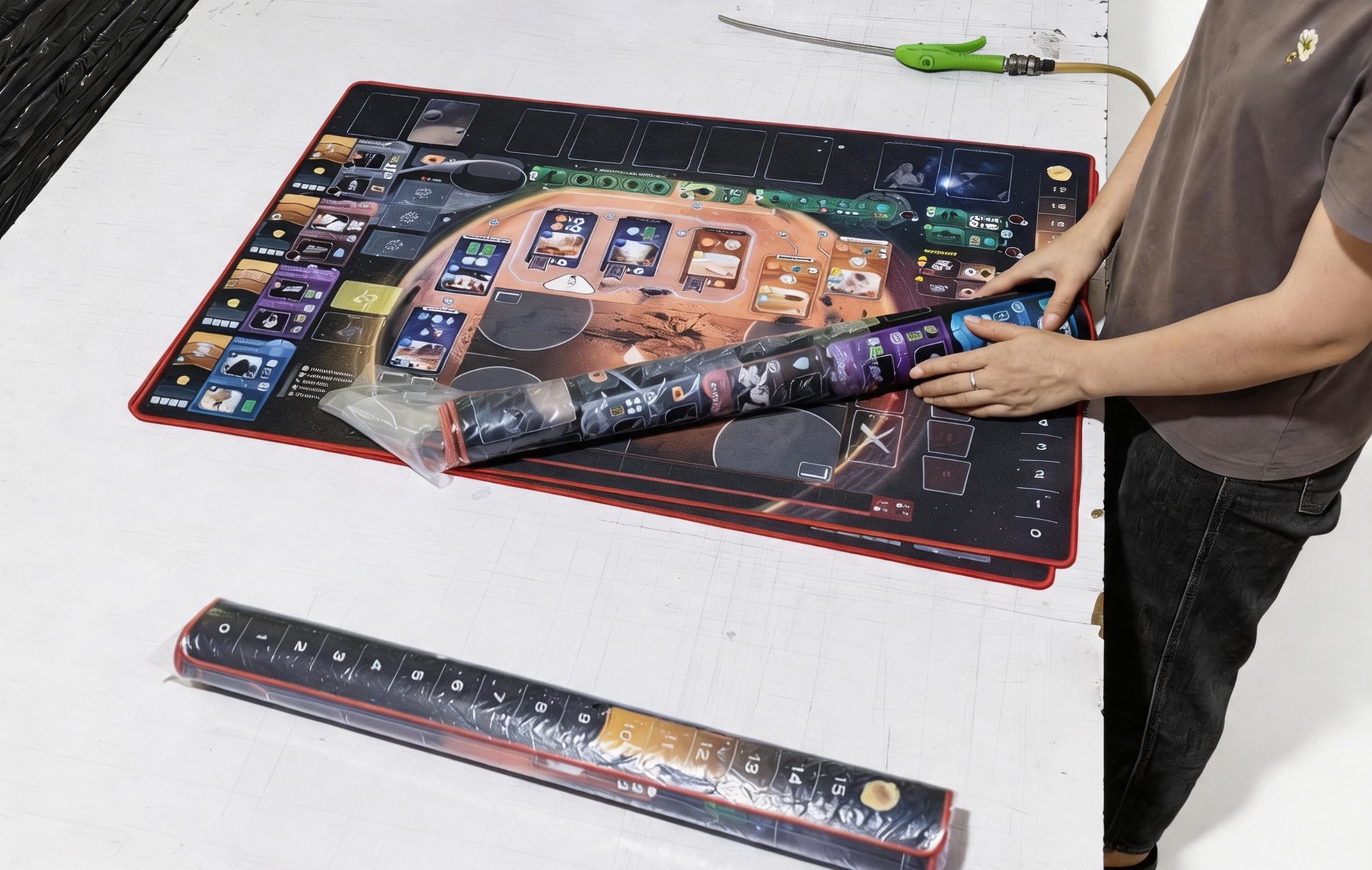 Pack the custom mat into the bag