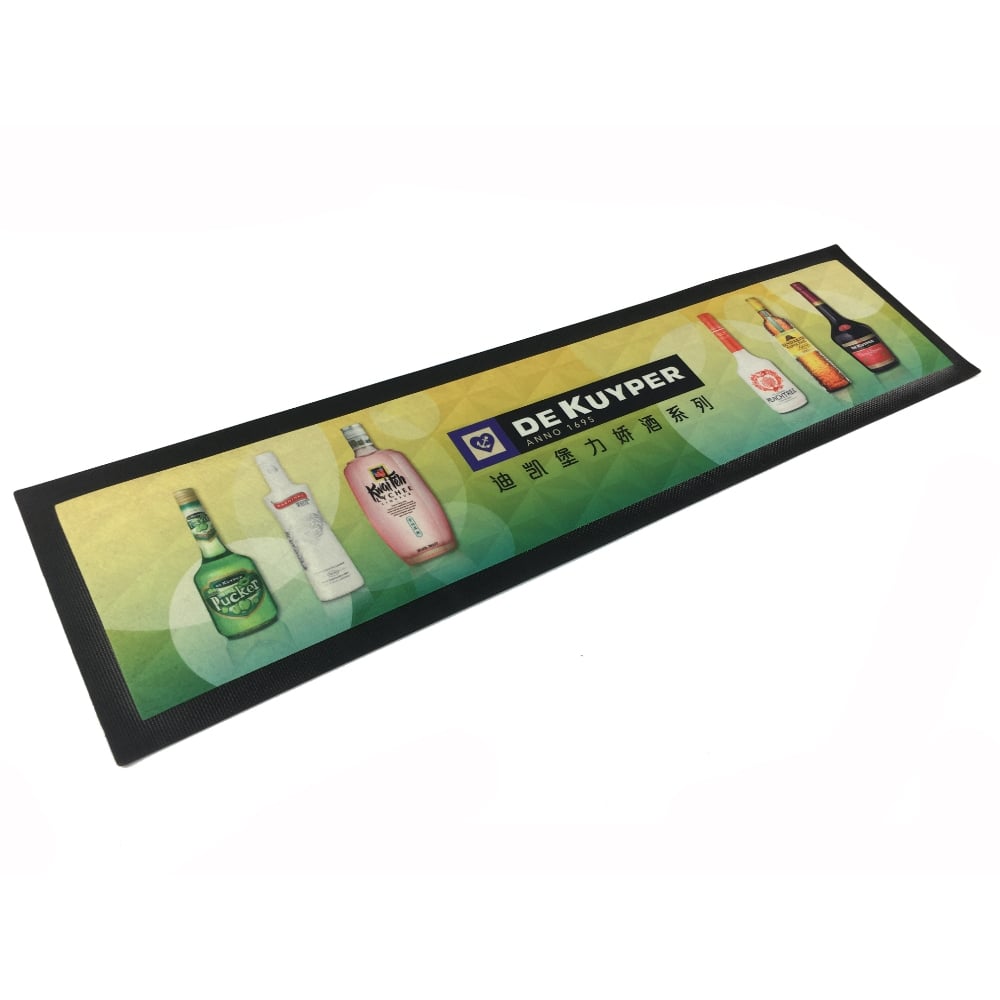 Custom Nitrile Bar Mat with Printed Brand Design