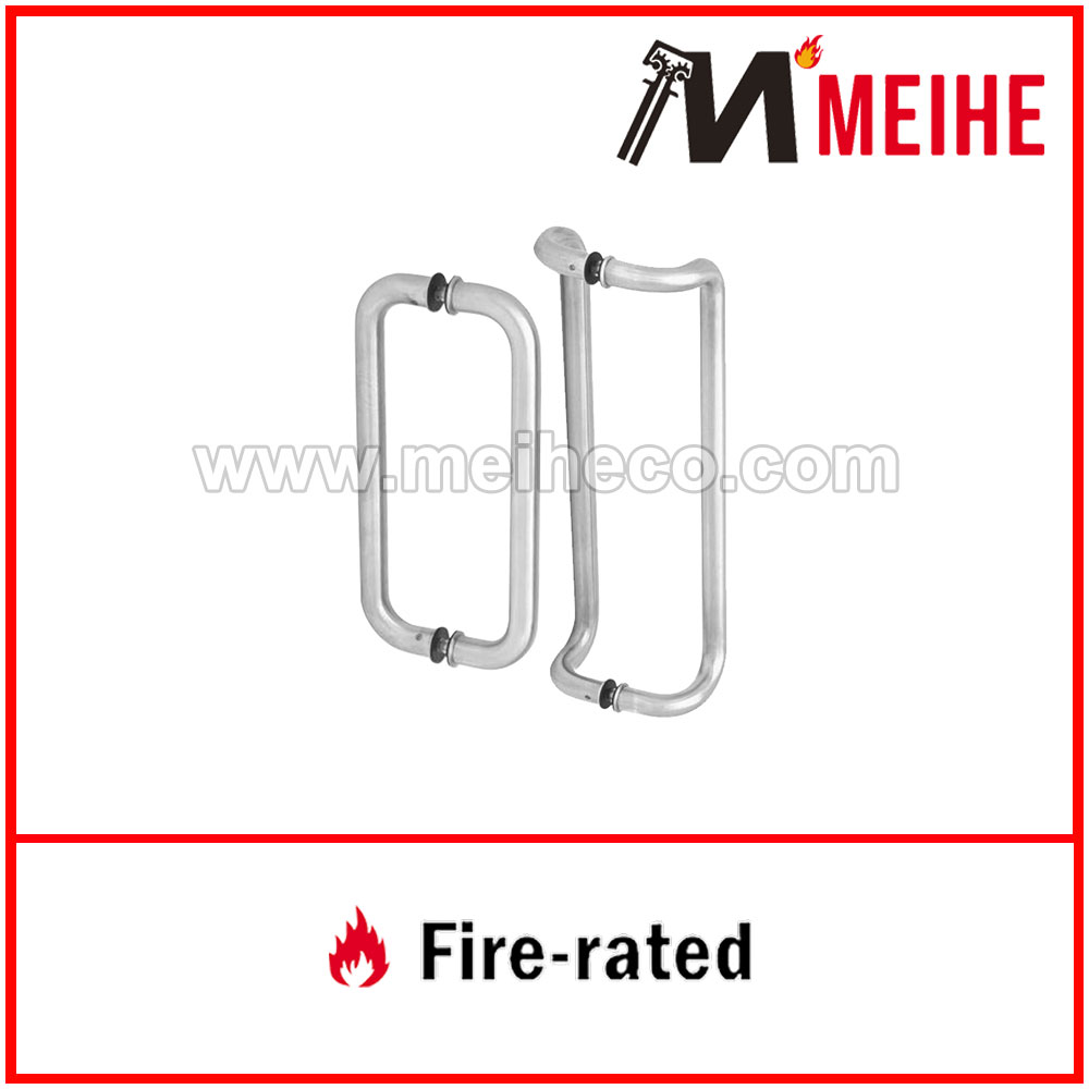YTCM&YTCD Modern Design Stainless Steel 1-Inch Diameter Straight Offset Pull Handles Back-to-Back Mountable Glass for Hotels