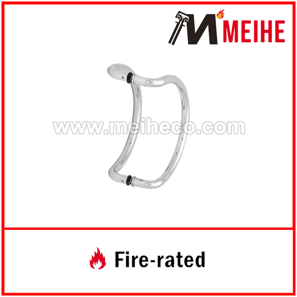 YTCC Series Modern Stainless Steel Pull Handle Door Hardware Glass Mounted Curved for Hotel Application