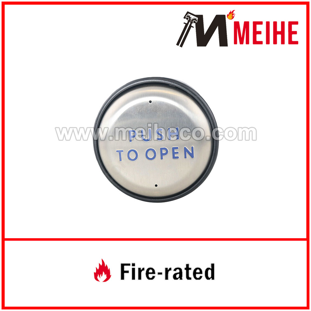 10BOX45RNDSM Modern Stainless Steel Automatic Door Disable Switch Round Push Plate for Convenient Use by Disabled People