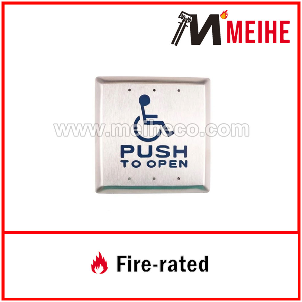 CM-45 Series 4-1/2 Inch Square Stainless Steel Push Plate Switches Modern Design Handicap ADA Screw Installation ISO9001