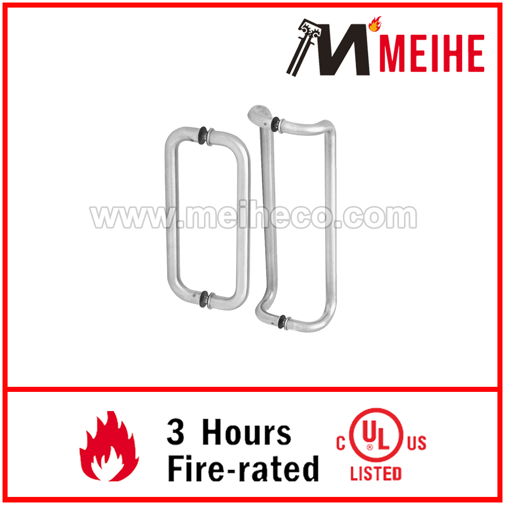 YTCM&YTCD Modern Design Stainless Steel 1-Inch Diameter Straight Offset Pull Handles Back-to-Back Mountable Glass for Hotels