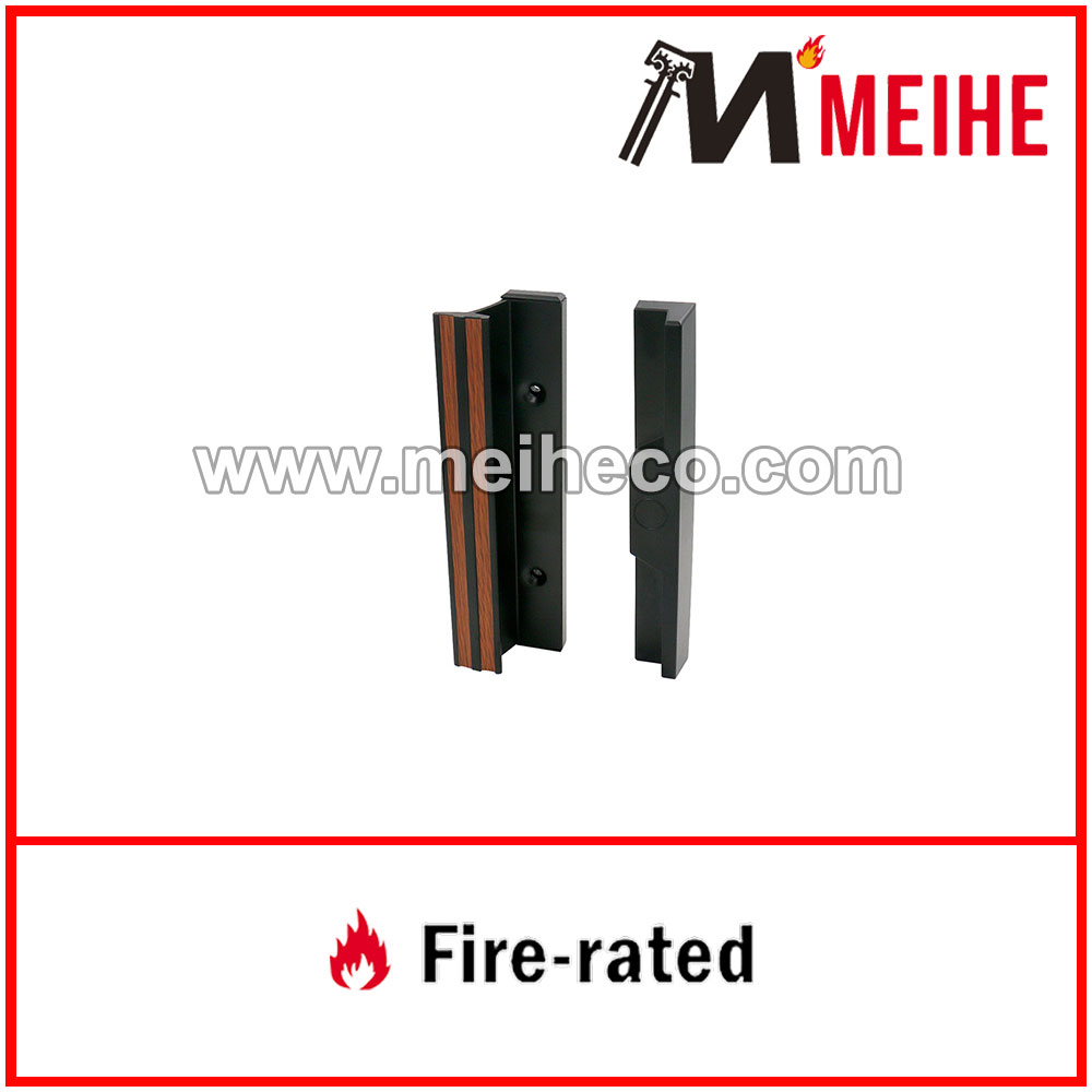 C 1058 Modern Black Extruded Inside and Diecast Outside Patio Door Mortise Style Handle for Hotels