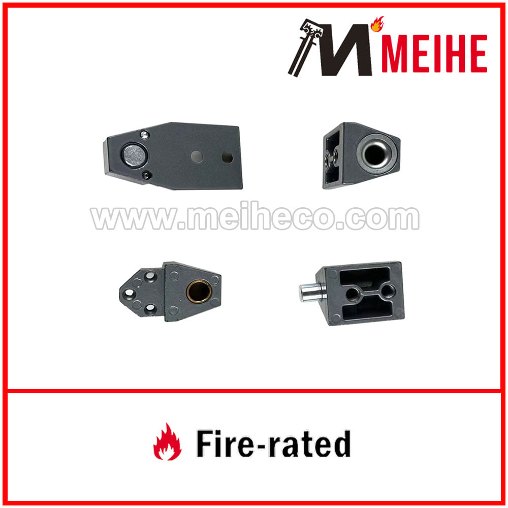 OP01 High Performance Modern Offset Pivot Aluminum Hinge Clear Aluminum/Dark Bronze Anodized Finish Durable Door Usage Easy
