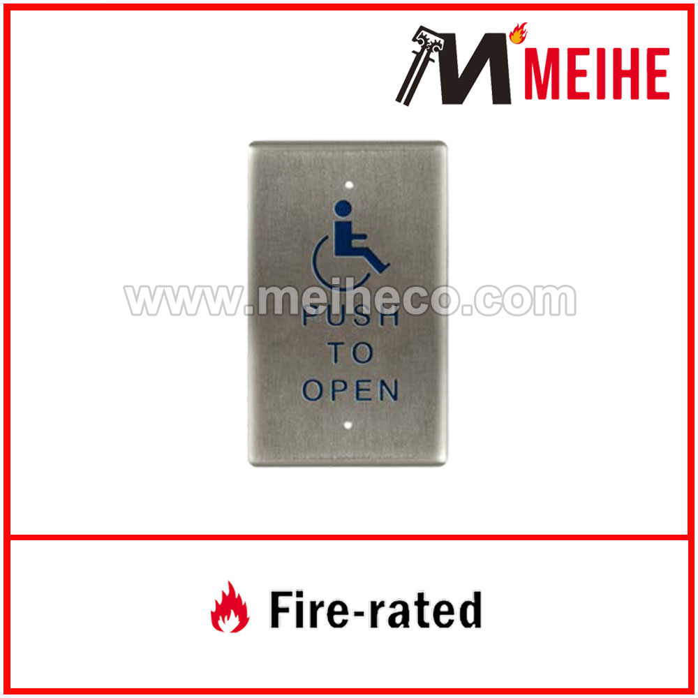 Modern Single Gang Push Plate 10PBSG Disabled Accessory in Stainless Steel Design