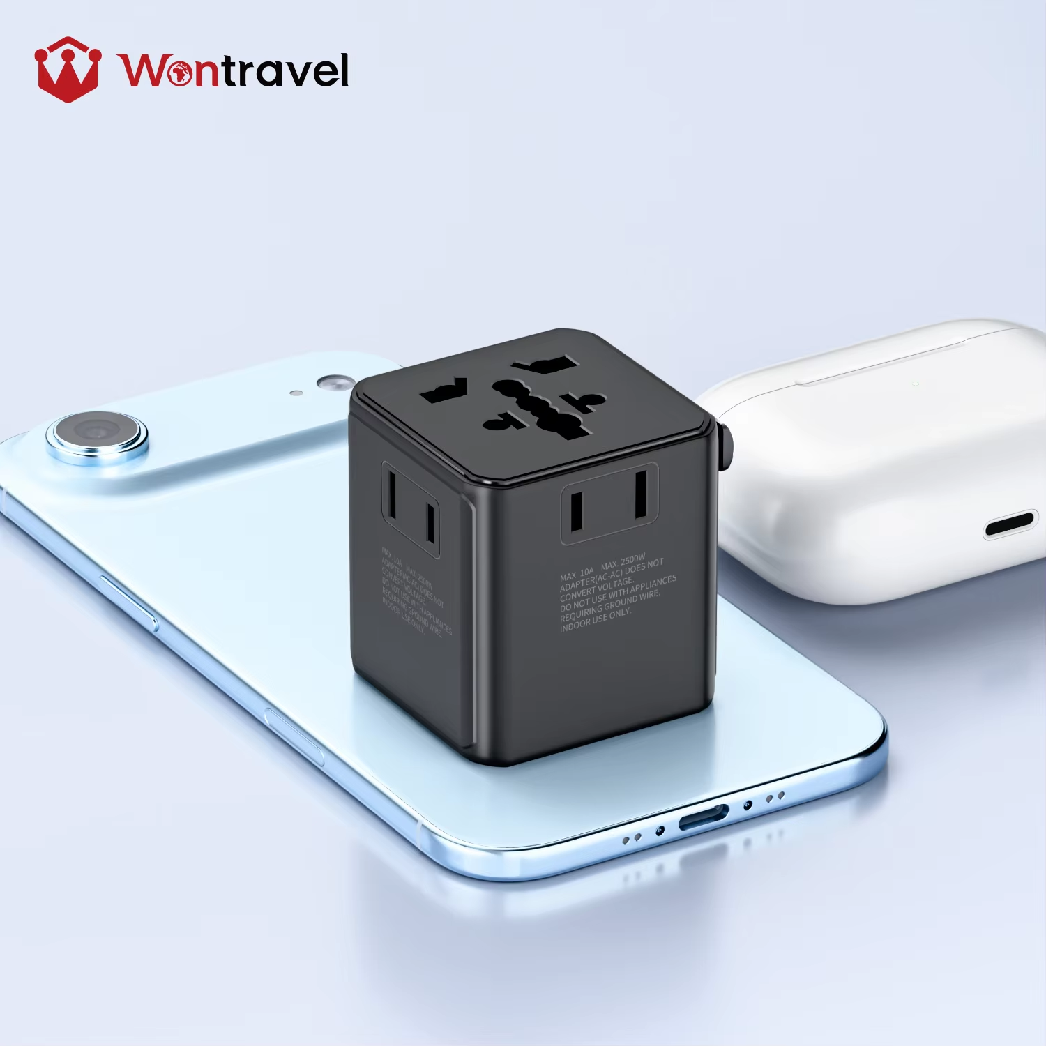 1Wontravel 3AC Sockets 2500W Travel Adapter Compact Size Small Worldwide International World Universal Travel Plug Adapter.png
